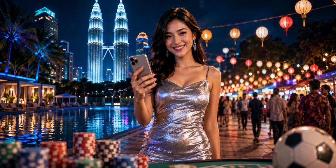 Pemain di Kuala Lumpur menerima bonus sampul merah semasa permainan kasino dalam talian